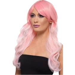 Smiffys Fashion Ombre Wig Wavy Long Pink