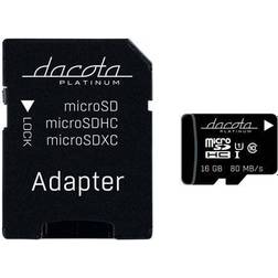 Dacota Platinum MM20 microSDHC Class 10 UHS-I U1 80MB/s 16GB +Adapter