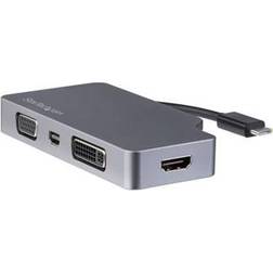 StarTech USB C - DVI/HDMI/VGA/DisplayPort Mini M-F 0.1m