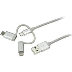 StarTech USB A-Lightning/USB C/USB B Micro 2.0 3.3ft
