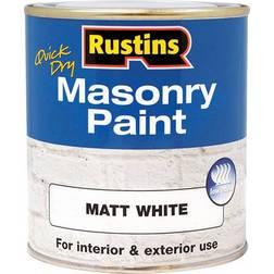 Rustins Quick Dry Masonry Concrete Paint White 0.25L