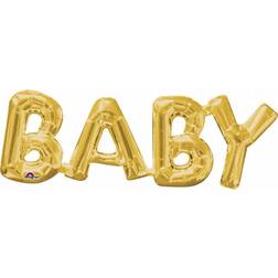 Amscan Foil Ballon SuperShape Phrase Baby Gold