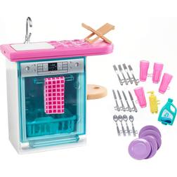 Barbie Indoor Furniture Set with Kitchen Dishwasher FXG35