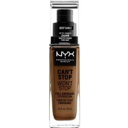 NYX Can't Stop Won't Stop Full Coverage Foundation CSWSF18 Deep Sable