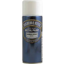 Hammerite Direct to Rust Hammered Effect Metallmaling Hvit 0.4L