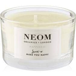 Neom Organics Happiness Travel Scented Candle White Neroli Mimosa & Lemon Duftkerzen 420g