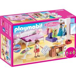 Playmobil Dollhouse Bedroom with Sewing Corner 70208