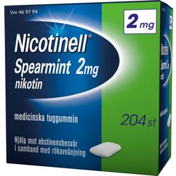 Nicotinell Spearmint 2mg 204 st Tyggegummi