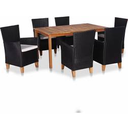 vidaXL 44101 Patio Dining Set, 1 Table incl. 6 Chairs