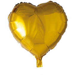 Hisab Joker Foil Ballon Heart Gold 6-pack