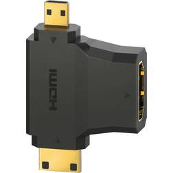 Angled HDMI-HDMI Adapter M-F