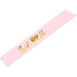 PartyDeco Sash Bride to Be Pink/Gold