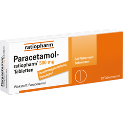 Paracetamol Ratiopharm 500mg 20 Stk. Tablette