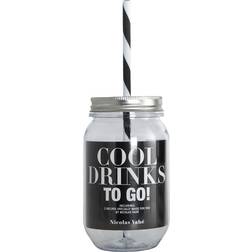 Nicolas Vahé Cool Drinks To Go Glass Jar with Straw 55cl