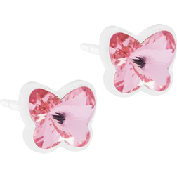 Blomdahl Butterfly Earrings - White/Light Rose