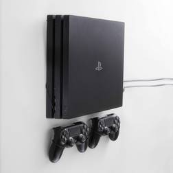 Floating Grip PS4 Pro Console and Controllers Wall Mount - Black