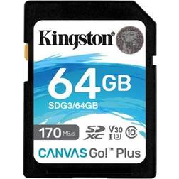 Kingston Canvas Go! Plus SDXC Class 10 UHS-I U3 V30 170/70MB/s 64GB
