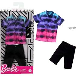 Barbie Fashions Pack Ken Tie-Dye Shirt Black Shorts & Round Sunglasses