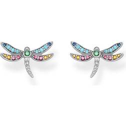 Thomas Sabo Dragonfly Earrings - Silver/Multicolour