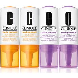 Clinique Fresh Pressed Clinical Daily + Overnight Boosters with Pure Vitamins C 10% + A (Retinol) 4-pack