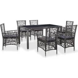 vidaXL 45993 Patio Dining Set, 1 Table incl. 6 Chairs