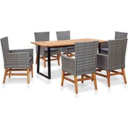 vidaXL 46007 Patio Dining Set, 1 Table incl. 6 Chairs