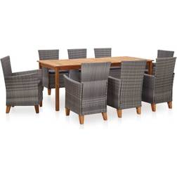 vidaXL 46002 Patio Dining Set, 1 Table incl. 8 Chairs