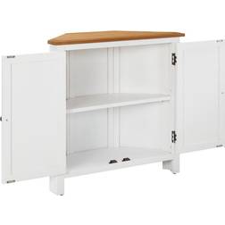 vidaXL Corner White Storage Cabinet 31.5x30.7"