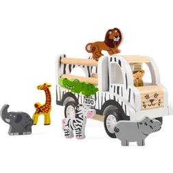 Magni Zoo Car with 6 Animals Pull Back