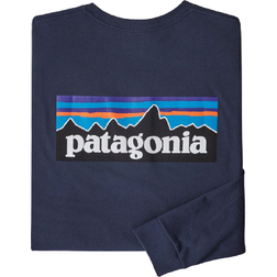 Patagonia Long-Sleeved P-6 Logo Responsibili-T-shirt - Classic Navy