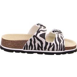 Superfit Footbed Slipper - Zebra Black