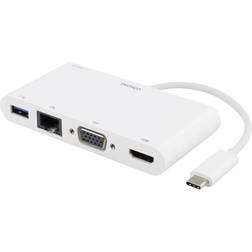 USB C-HDMI/VGA/RJ45/USB A M-F 0.2m