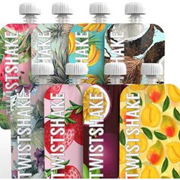 Twistshake Refillable Squeeze Bag 220ml 8-pack