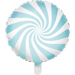 PartyDeco Foil Ballons Candy White/Light Blue