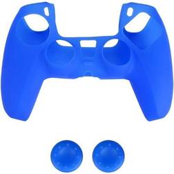 Teknikproffset PS5 Controller Silicone Grip and 2 x Silicone Hat - Blue