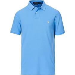 Polo Ralph Lauren Slim Fit Mesh Polo Shirt - Cabana Blue/Pale Yellow