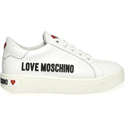 Love Moschino Rubber Logo Calfskin W - White