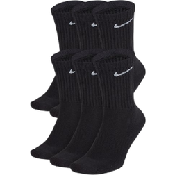 Nike Everyday Cushioned Training Crew Socks 6-pack - Black/White