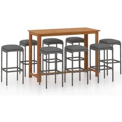 vidaXL 3068015 Outdoor Bar Set, 1 Table incl. 8 Chairs