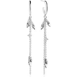 Sif Jakobs Vulcanello Double Chain Earrings - Silver/Transparent