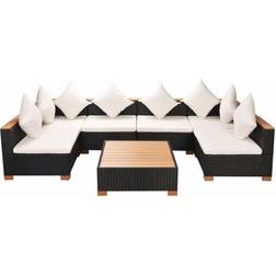 vidaXL 42751 Outdoor Lounge Set, 1 Table incl. 6 Sofas