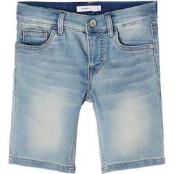 Name It Sweat Denim Shorts - Light Blue (13190257)