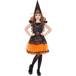 Widmann Pumpkin Witch Dress with Hat