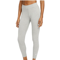 Nike Sportswear Essential Women's Mid-rise 7/8 Leggings - Dark Gray Heather/White