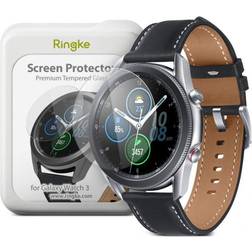 Ringke Invisible Defender ID Glass Screen Protector for Galaxy Watch 3 45mm 4-Pack