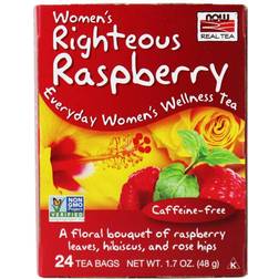 Now Foods Women's Righteous Raspberry Tea 1.693oz 24pcs