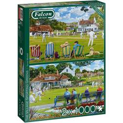 Jumbo Falcon The Village Sporting Greens 2×1000 Pieces