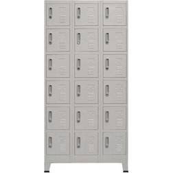 vidaXL Locker Cabinet Oppbevaringsskap 90x180cm
