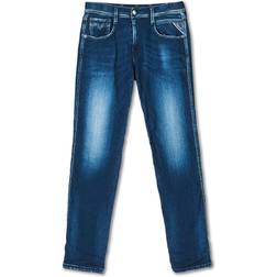 Replay Anbass Hyperflex Re-Used Jeans - Medium Blue