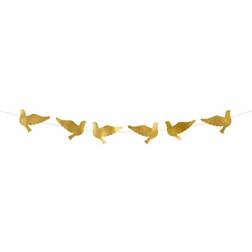PartyDeco Garlands Doves Gold